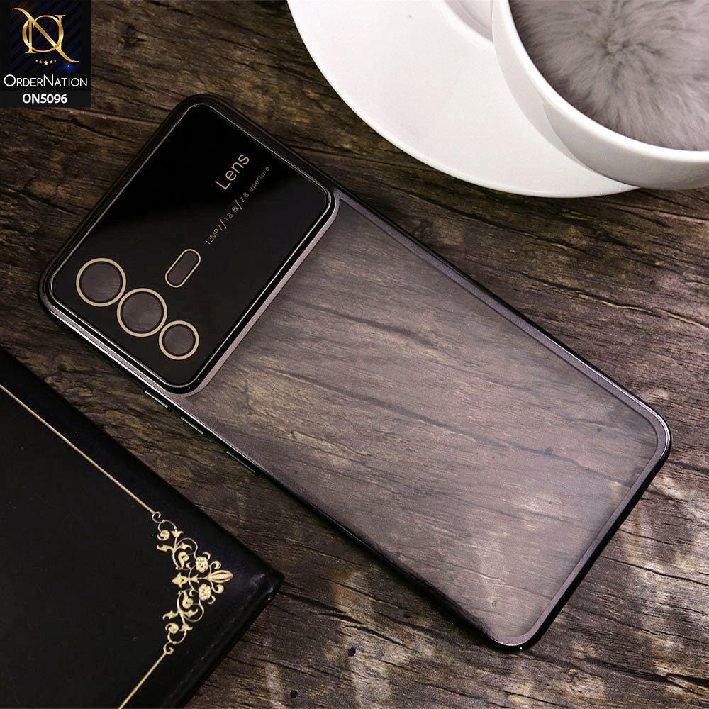 Vivo V23 5G Cover - Black - New Color Electroplating Borders Camera Lens Soft Transparent Case