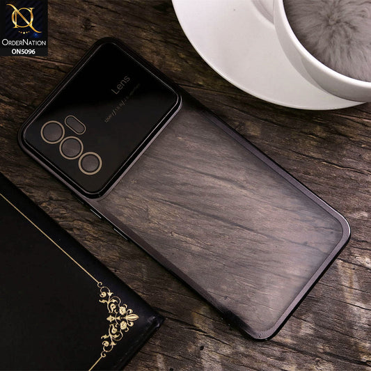 Vivo V23e Cover - Black - New Color Electroplating Borders Camera Lens Soft Transparent Case