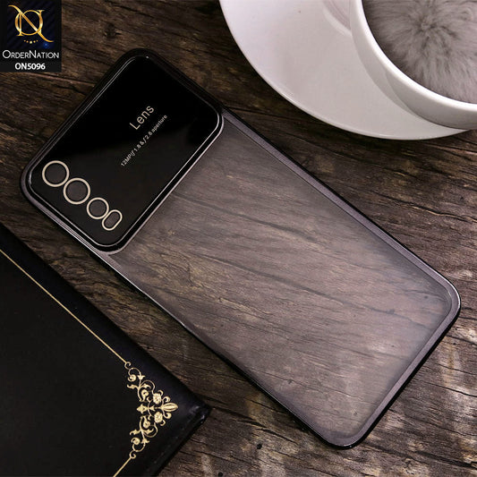 Vivo Y20a Cover - Black - New Color Electroplating Borders Camera Lens Soft Transparent Case