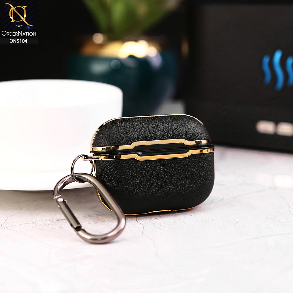 Apple Airpods Pro Cover Black New Electroplating Leather