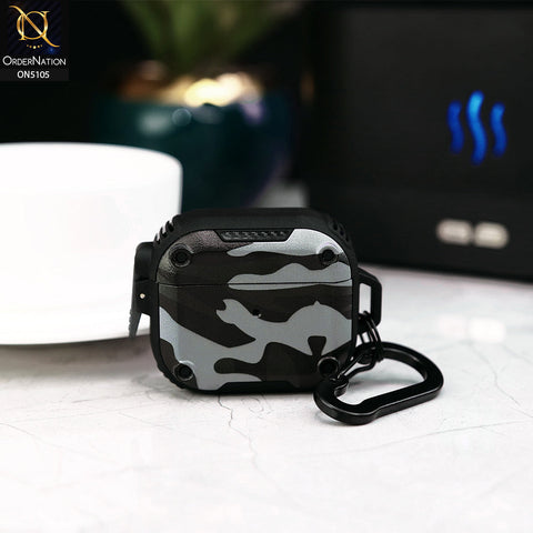 Apple Airpods 3rd Gen 2021 Cover - Camouflage - New Hybrid Style Protective Case With Lock Camouflage Compatible with Airpods 3rd Gen 2021