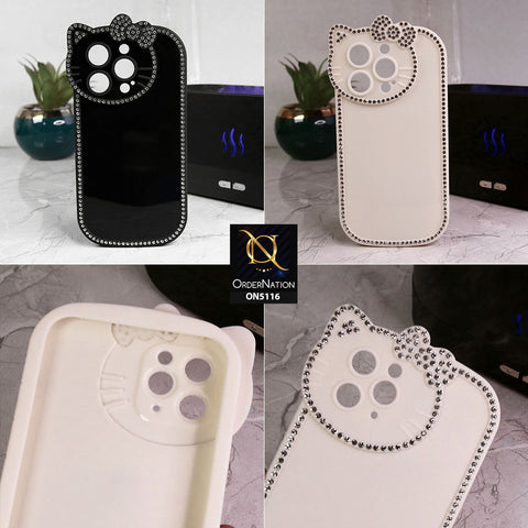 iPhone 11 Pro Cover - Black - Luxury Cartoon Rhinestones Soft Case With Camera Protection