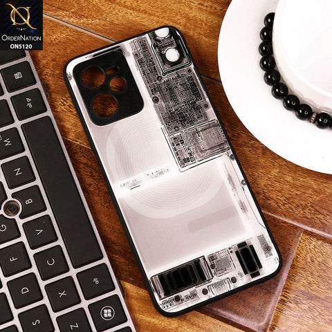 Realme C35 Cover - Design2 - Circuit Board Glass Case Series Soft Boards Anti-Fall With Camera Lens Protector