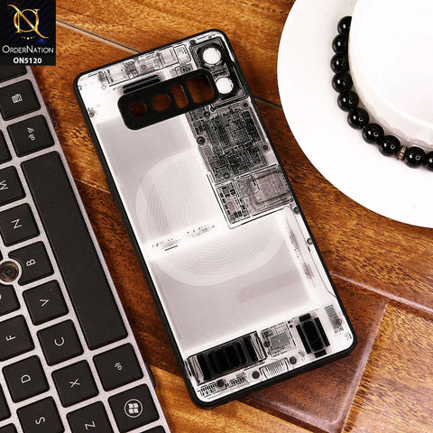 Samsung Galaxy Note 8 Cover - Design2 - Circuit Board Glass Case Series Soft Boards Anti-Fall With Camera Lens Protector