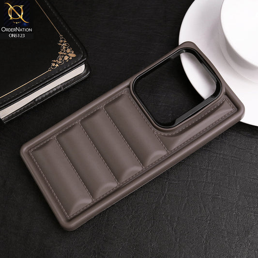 Oppo Reno 11 5G Cover - Chocolate - Puffer Style Matte Finish,Anti Fingerprint Sillicon Case