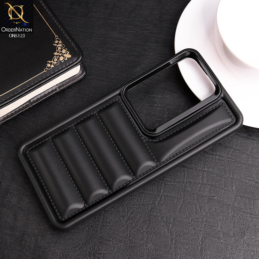 Oppo Reno 11F 5G Cover - Black - Puffer Style Matte Finish,Anti Fingerprint Sillicon Case