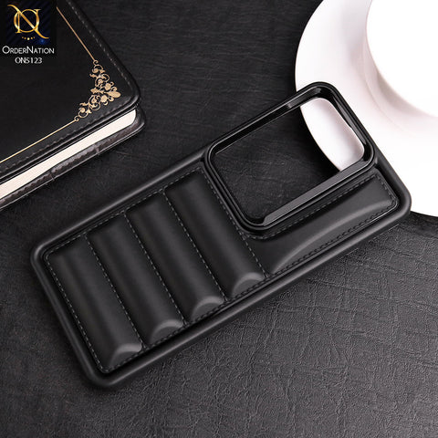 Oppo Reno 11F 5G Cover - Black - Puffer Style Matte Finish,Anti Fingerprint Sillicon Case