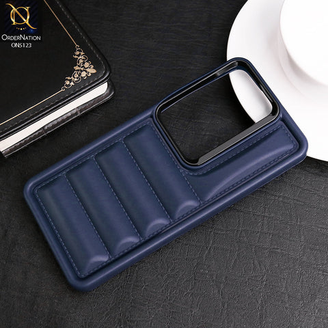 Oppo Reno 11F 5G Cover - Blue - Puffer Style Matte Finish,Anti Fingerprint Sillicon Case