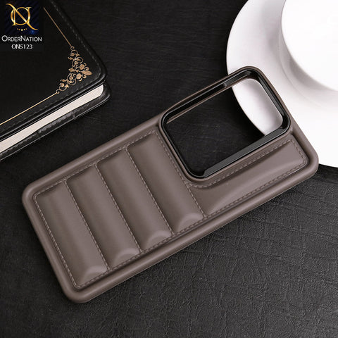 Oppo Reno 11F 5G Cover - Chocolate - Puffer Style Matte Finish,Anti Fingerprint Sillicon Case