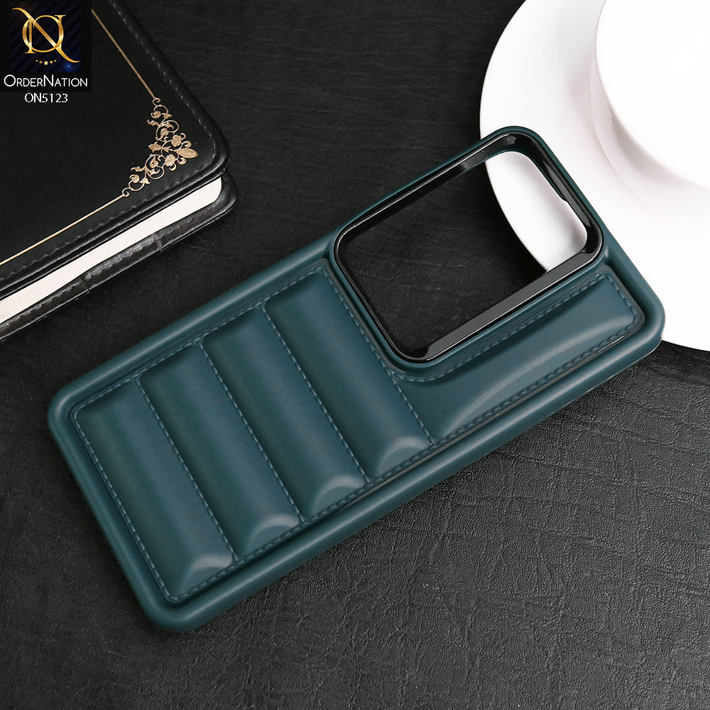 Oppo Reno 11F 5G Cover - Green - Puffer Style Matte Finish,Anti Fingerprint Sillicon Case