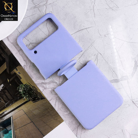 Samsung Galaxy Z Flip 4 5G Cover - Lilac - HQ Silica Gel Silicon Shockproof Matte Soft Border Shell Case With Ring Holder