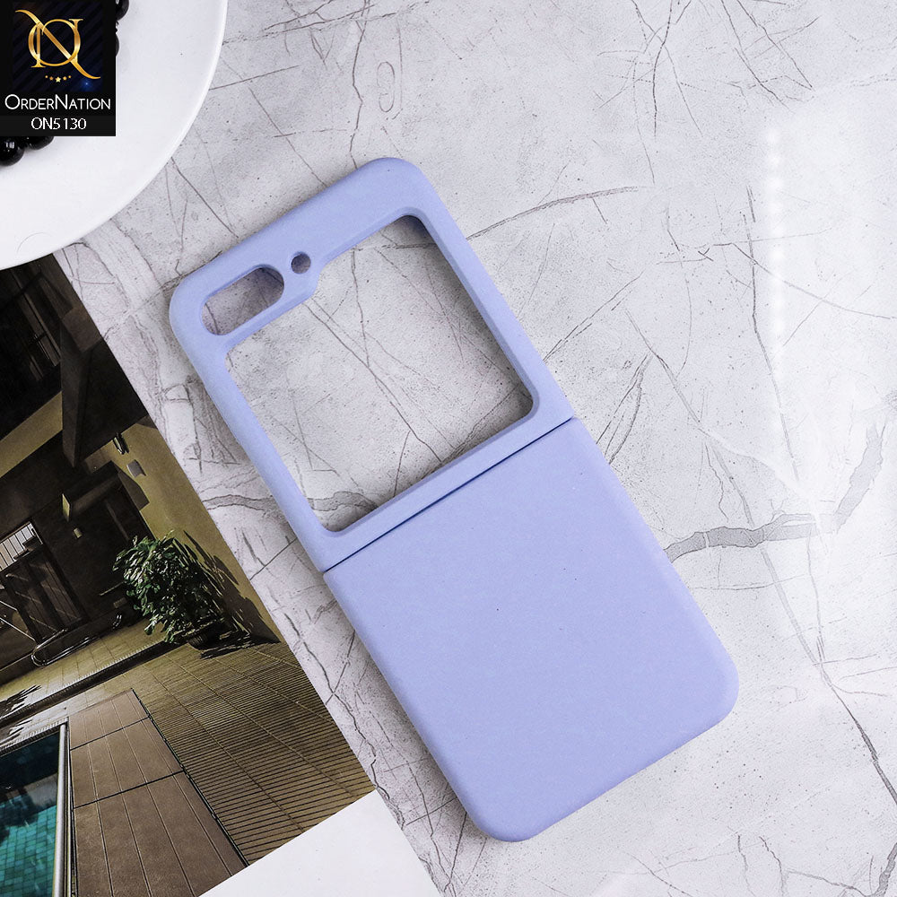 Samsung Galaxy Z Flip 5 5G Cover - Lilac - HQ Silica Gel Silicon Shockproof Matte Soft Border Shell Case
