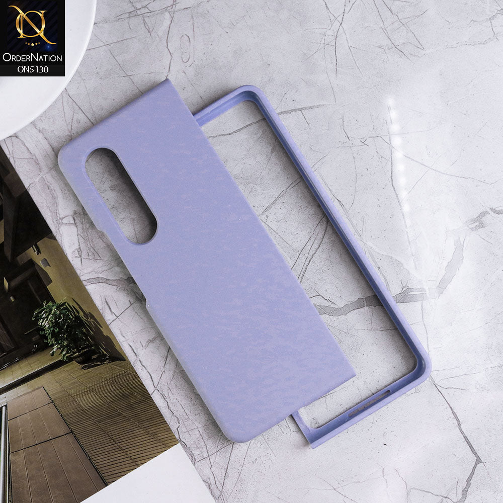 Samsung Galaxy Z Fold 3 5G Cover - Lilac - HQ Silica Gel Silicon Shockproof Matte Soft Border Shell Case