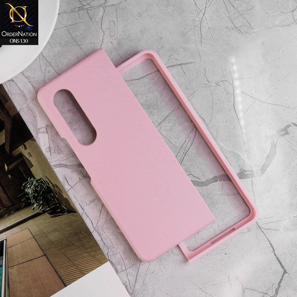 Samsung Galaxy Z Fold 3 5G Cover - Pink - HQ Silica Gel Silicon Shockproof Matte Soft Border Shell Case
