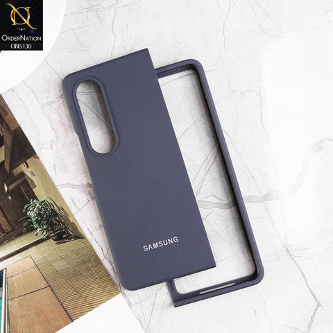 Samsung Galaxy Z Fold 4 5G Cover - Blue - HQ Silica Gel Silicon Shockproof Matte Soft Border Shell Case
