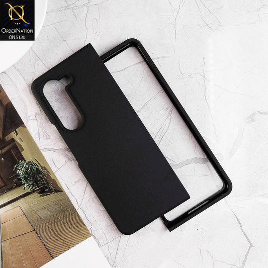 Samsung Galaxy Z Fold 5 5G Cover - Black - HQ Silica Gel Silicon Shockproof Matte Soft Border Shell Case