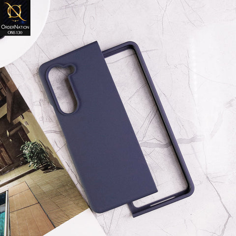 Samsung Galaxy Z Fold 5 5G Cover - Blue - HQ Silica Gel Silicon Shockproof Matte Soft Border Shell Case
