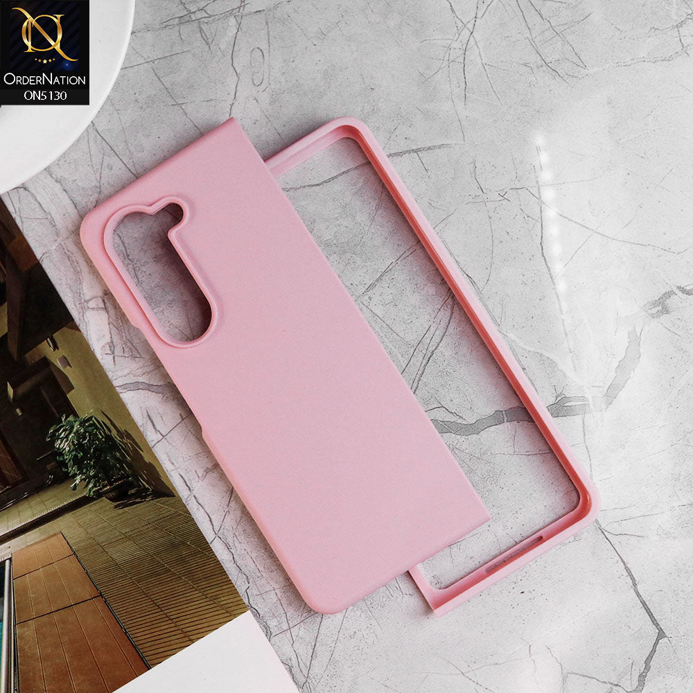 Samsung Galaxy Z Fold 5 5G Cover - Pink - HQ Silica Gel Silicon Shockproof Matte Soft Border Shell Case