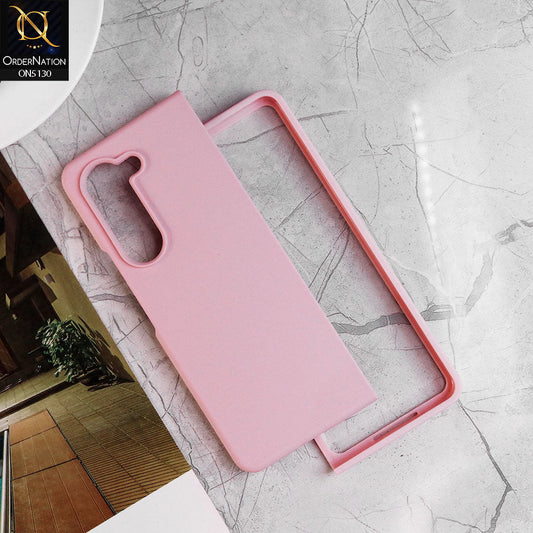 Samsung Galaxy Z Fold 5 5G Cover - Pink - HQ Silica Gel Silicon Shockproof Matte Soft Border Shell Case