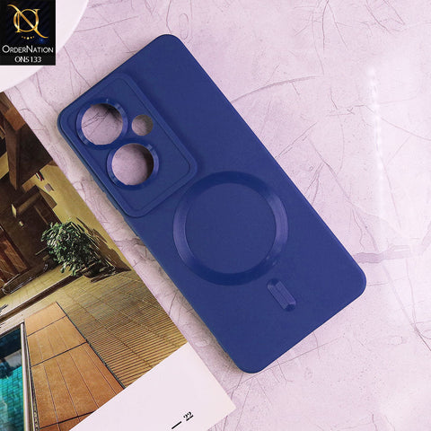 Oppo Reno 11F 5G Cover - Blue - Soft Silicon Case With Magsafe Style With Camera Protection