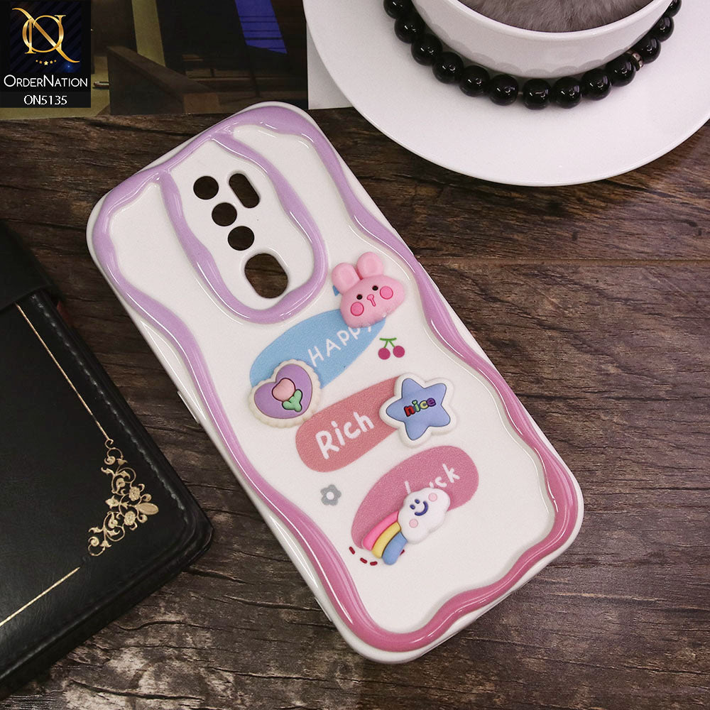 Oppo A5 2020 Cover - Design 2 - Cute 3D Cartoon Soft Silicon Helix Soft Borders Camera Protection Case