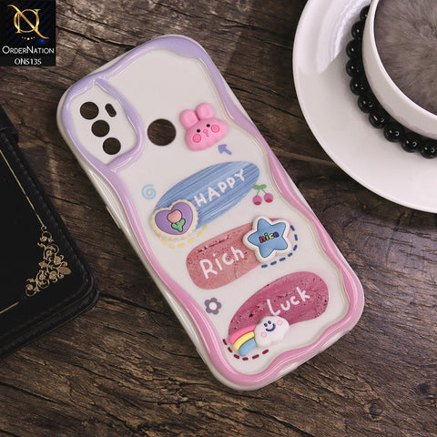 Oppo A53s Cover - Design 2 - Cute 3D Cartoon Soft Silicon Helix Soft Borders Camera Protection Case