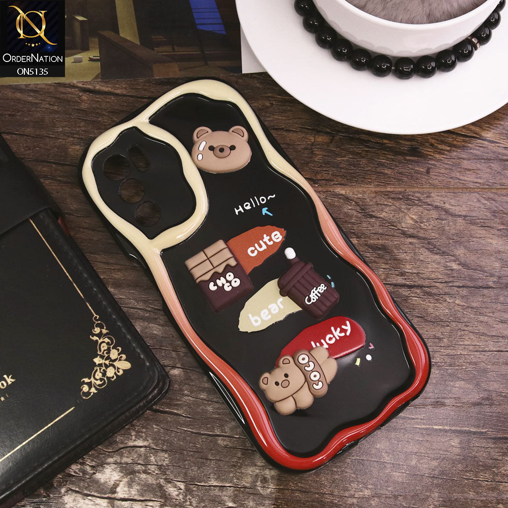 Oppo A55 5G Cover - Design 1 - Cute 3D Cartoon Soft Silicon Helix Soft Borders Camera Protection Case