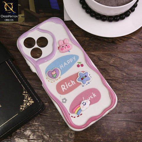 Realme C51 Cover - Design 2 - Cute 3D Cartoon Soft Silicon Helix Soft Borders Camera Protection Case