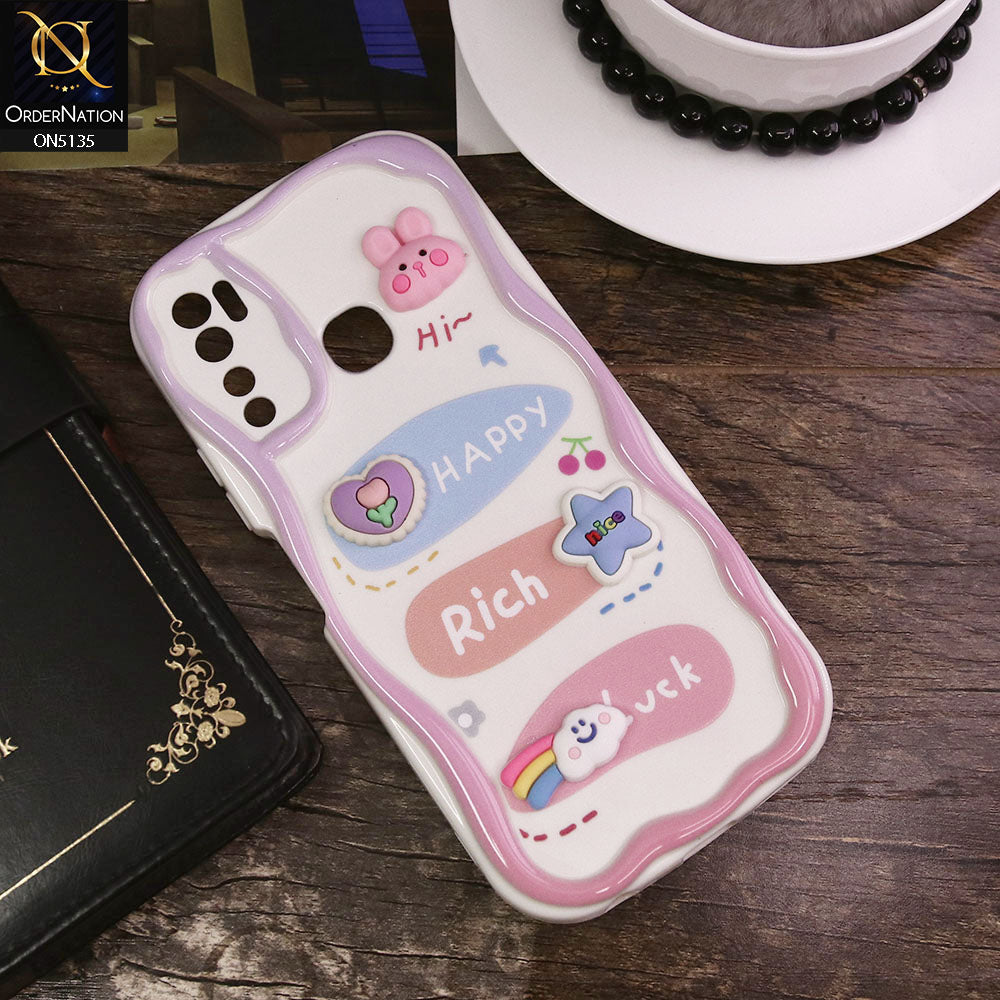 Infinix Hot 9 Cover - Design 2 - Cute 3D Cartoon Soft Silicon Helix Soft Borders Camera Protection Case