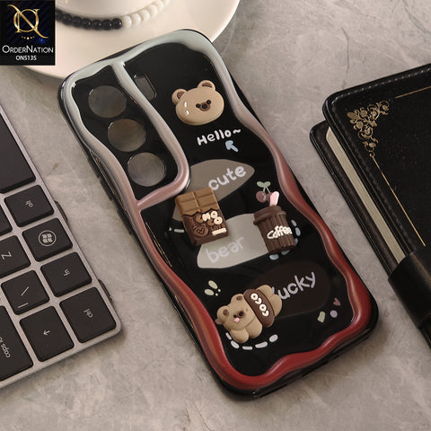 Tecno Camon 40 Pro Cover - Design 1 - Cute 3D Cartoon Soft Silicon Helix Soft Borders Camera Protection Case