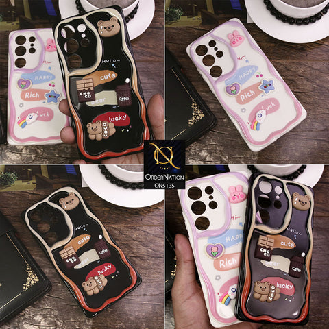 Vivo Y35 Cover - Design 3 - Cute 3D Cartoon Soft Silicon Helix Soft Borders Camera Protection Case