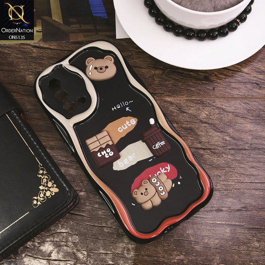Oppo A95 Cover - Design 1 - Cute 3D Cartoon Soft Silicon Helix Soft Borders Camera Protection Case