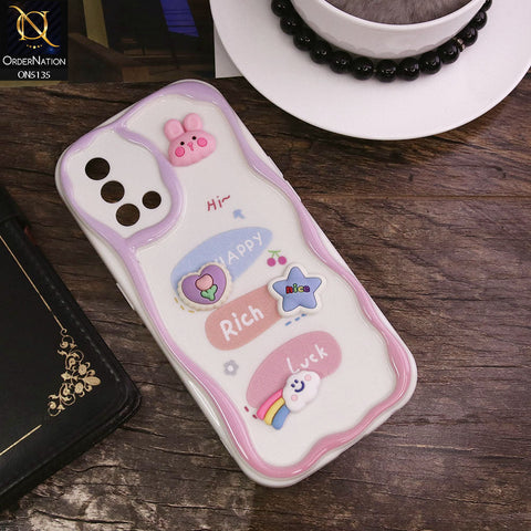 Oppo F19s Cover - Design 2 - Cute 3D Cartoon Soft Silicon Helix Soft Borders Camera Protection Case