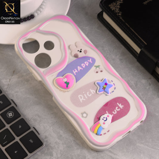 Infinix Hot 30i Cover - Design 2 - Cute 3D Cartoon Soft Silicon Helix Soft Borders Camera Protection Case