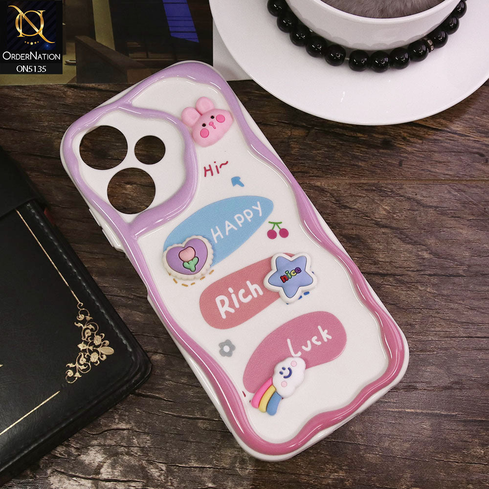 Infinix Hot 30 Play Cover - Design 2 - Cute 3D Cartoon Soft Silicon Helix Soft Borders Camera Protection Case
