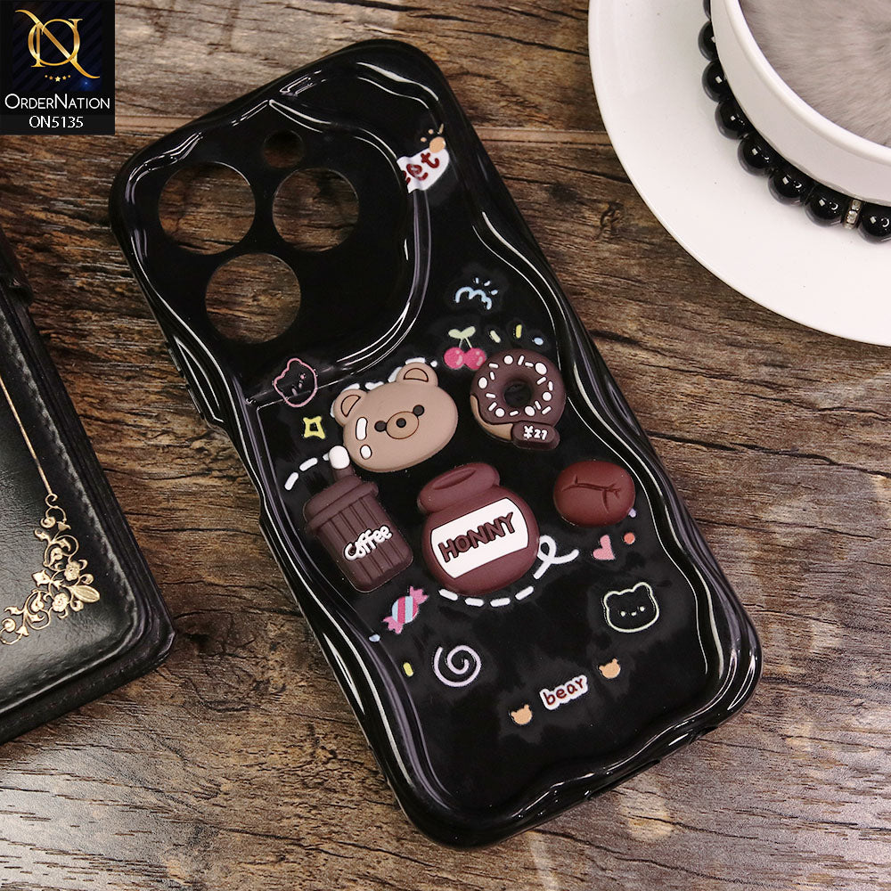 Infinix Hot 40 Cover - Design 3 - Cute 3D Cartoon Soft Silicon Helix Soft Borders Camera Protection Case