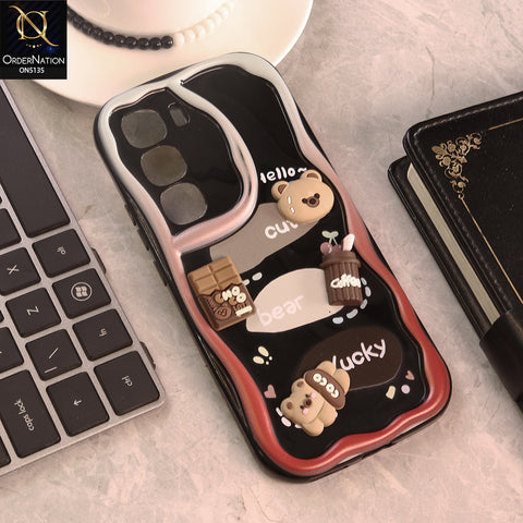 Infinix Hot 50 Pro Cover - Design 1 - Cute 3D Cartoon Soft Silicon Helix Soft Borders Camera Protection Case