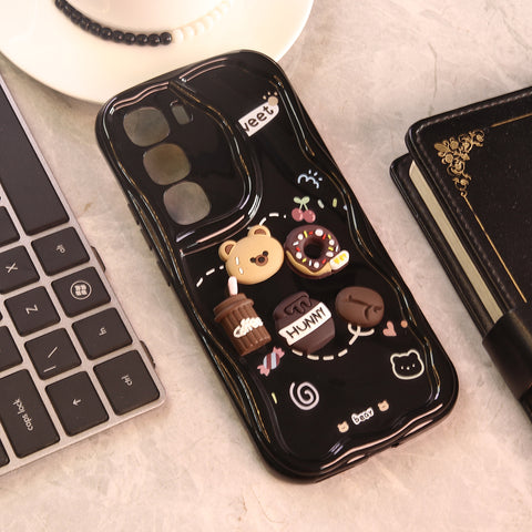 Infinix Hot 50 Pro Cover - Design 3 - Cute 3D Cartoon Soft Silicon Helix Soft Borders Camera Protection Case