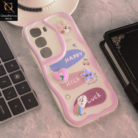 Infinix Hot 50 Pro Plus Cover - Design 2 - Cute 3D Cartoon Soft Silicon Helix Soft Borders Camera Protection Case