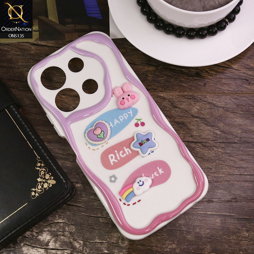 Infinix Note 30 Cover - Design 2 - Cute 3D Cartoon Soft Silicon Helix Soft Borders Camera Protection Case