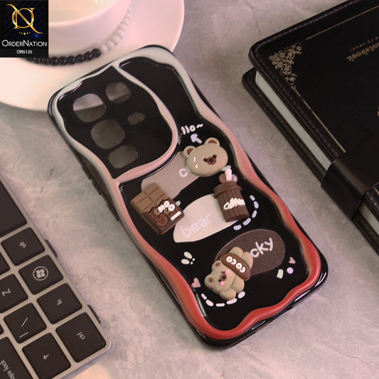 Infinix Note 50 4G  Cover - Design 1 - Cute 3D Cartoon Soft Silicon Helix Soft Borders Camera Protection Case