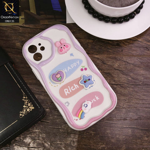 iPhone 12 Cover - Design 2 - Cute 3D Cartoon Soft Silicon Helix Soft Borders Camera Protection Case