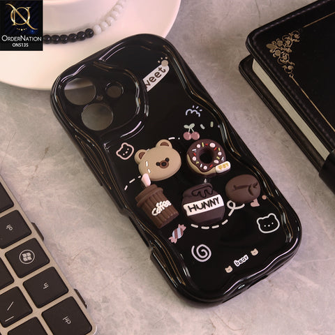 iPhone 16 Cover - Design 3 - Cute 3D Cartoon Soft Silicon Helix Soft Borders Camera Protection Case