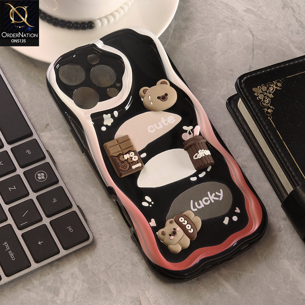 iPhone 16 Pro Cover - Design 1 - Cute 3D Cartoon Soft Silicon Helix Soft Borders Camera Protection Case