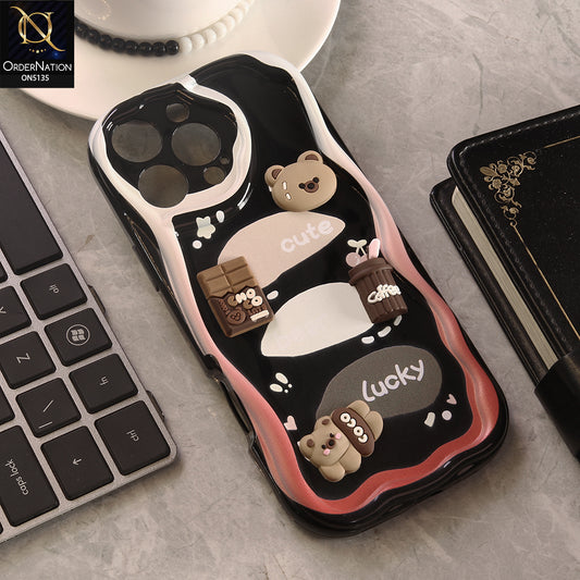 iPhone 16 Pro Cover - Design 1 - Cute 3D Cartoon Soft Silicon Helix Soft Borders Camera Protection Case