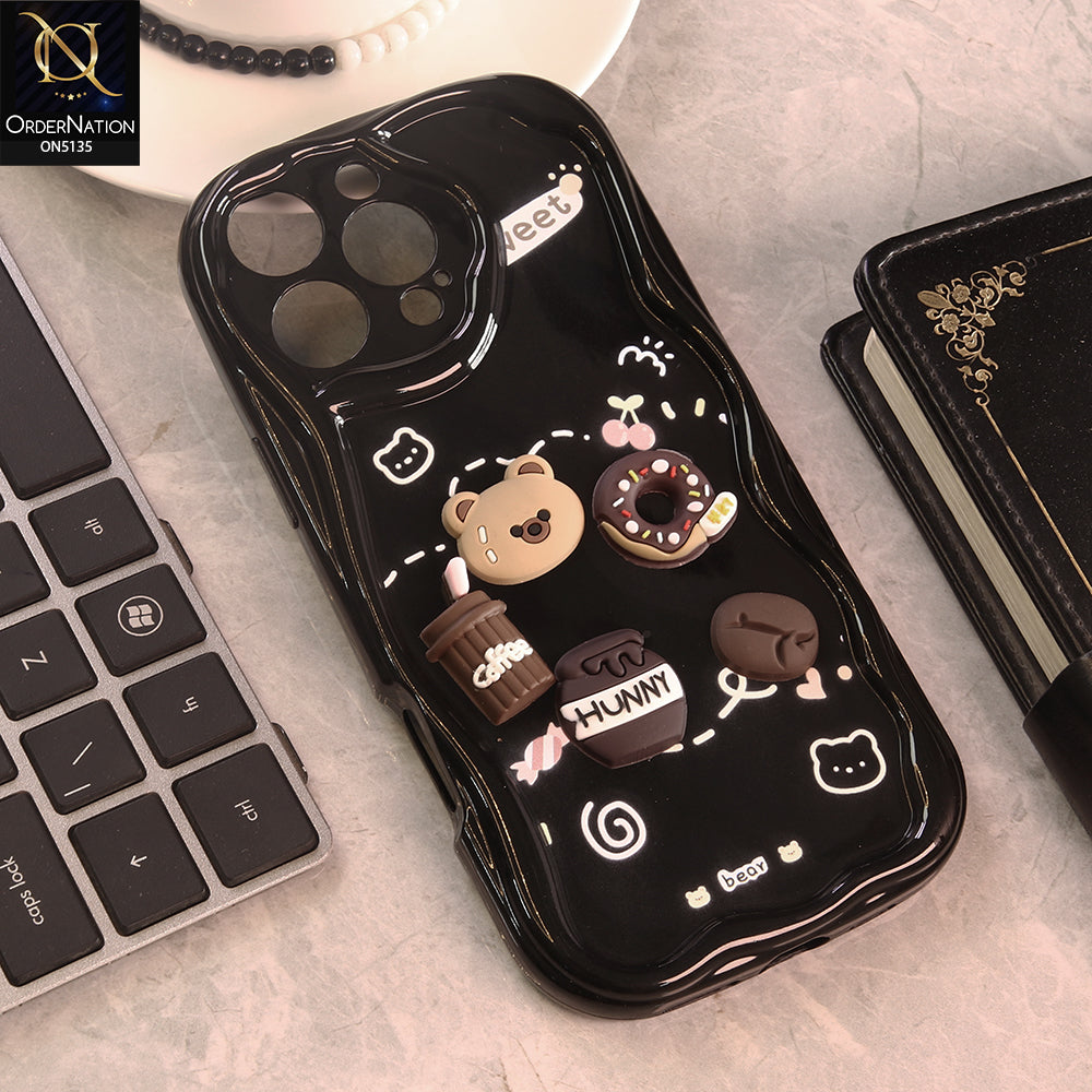 iPhone 16 Pro Cover - Design 3 - Cute 3D Cartoon Soft Silicon Helix Soft Borders Camera Protection Case