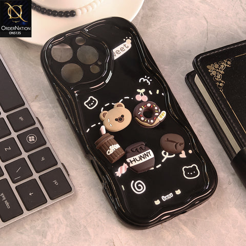iPhone 16 Pro Max Cover - Design 3 - Cute 3D Cartoon Soft Silicon Helix Soft Borders Camera Protection Case