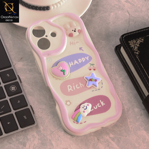 iPhone 17 Cover - Design 2 - Cute 3D Cartoon Soft Silicon Helix Soft Borders Camera Protection Case