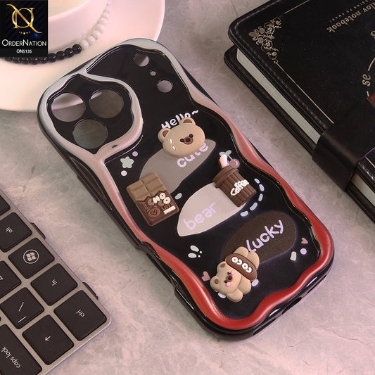 iPhone 17 Pro Cover - Design 1 - Cute 3D Cartoon Soft Silicon Helix Soft Borders Camera Protection Case