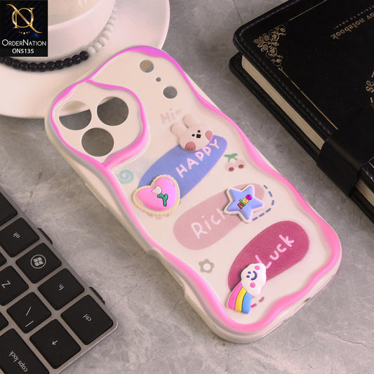 iPhone 17 Pro Cover - Design 2 - Cute 3D Cartoon Soft Silicon Helix Soft Borders Camera Protection Case